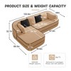 106" Teddy Fabric No Assembly 32D Boneless Sofa,Contrast color design,Fluffy Comfy Couch with L-Shaped Chaise,for Living Room - 3 of 4