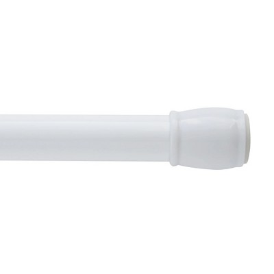 LunaLulinlk 50" to 86" Rustproof Aluminum Shower Curtain Tension Rod, White