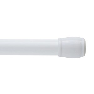 LunaLulinlk 50" to 86" Rustproof Aluminum Shower Curtain Tension Rod, White - 1 of 3