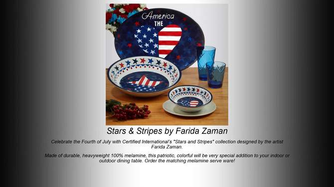 2pc Stars and Stripes Platter Set - Certified International, 2 of 5, play video