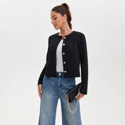 Women's Button-Down Blazer - A New Day™ Black