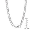 Steeltime Men's stainless steel accented 6mm figaro chain link necklace. Color Option: Silver, Gold - 3 of 4