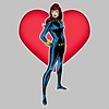 Women's Marvel Black Widow Heart Pocket T-Shirt - 2 of 4