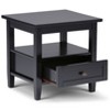 PAGED Vintage Style 2-Tier Small Coffee Table with Storage Shelf & Drawer,Mid-Century Nightstand End Table for Living Room,Bedroom - 2 of 4