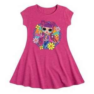 Girls' - LOL Surprise! - Skater Chick w/ Flowers Fit & Flair Cap Sleeve Dress - 1 of 3