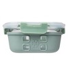 Lexi Home 27 oz. Square Glass Food Storage Container with Snap-Lock Lid & Sage Silicone Sleeve - 2 of 3