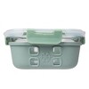 Lexi Home 27 oz. Square Glass Food Storage Container with Snap-Lock Lid & Sage Silicone Sleeve - image 2 of 3