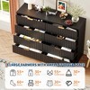 Fluted Dresser for Bedroom, 8 Drawer Double Dresser, Modern Chest of Drawers w/Metal Handles, Wooden Dressers for Living Room Hallway - 4 of 4