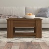vidaXL Coffee Table Brown Oak 31.1"x19.3"x16.1" Engineered Wood - 3 of 4