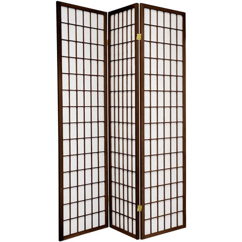 HONGVILLE Shoji Paper Screen Wood Panel Privacy Room Divider, Natural, 10  Panel