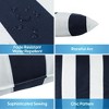 2 Pack Outdoor Throw Pillows, Waterproof & Fade-Resistant Patio Cushions for Garden,18x18 Inch, Blue white strpie - 2 of 4