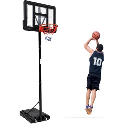 Probe Hues Portable Basketball Hoop, 5.2-10FT Adjustable Goal for Outdoor Use