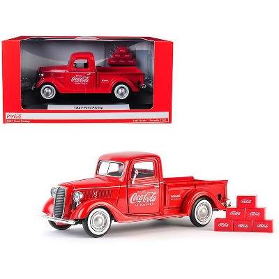 coca cola toy truck with bottles