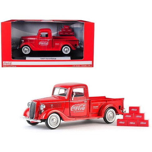 1937 Ford Pickup Truck Coca Cola Red With 6 Bottle Carton Accessories 1 24 Diecast Model Car By Motorcity Classics Target