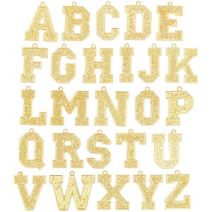 Bright Creations 26 Pack Alphabet Letter Pendants Necklace Charms A to Z, Gold 0.8 x 0.6 inches - 1 of 4