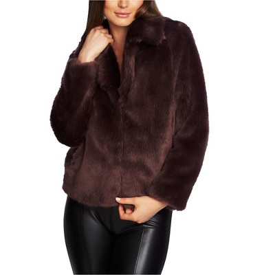 1.STATE Womens Faux Fur Jacket