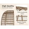 Egg Chair, Wicker Egg Chair with Plush Cushion, Steel Frame and Metal Base, Lounge Chair for Indoor & Outdoor Patio, Living Room, and Backyard - 4 of 4