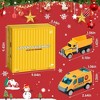 Aoibox Advent Calendar 2025 Set 24 Piece Construction Vehicle Toys with Play Mat Christmas Countdown Gift for Boys and Girls Yellow - 3 of 4