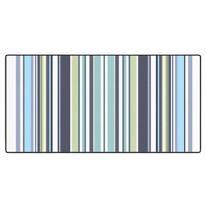 Sheila Wenzel-Ganny Lavender Mint Blue Stripes Desk Mat - Deny Designs - 1 of 4