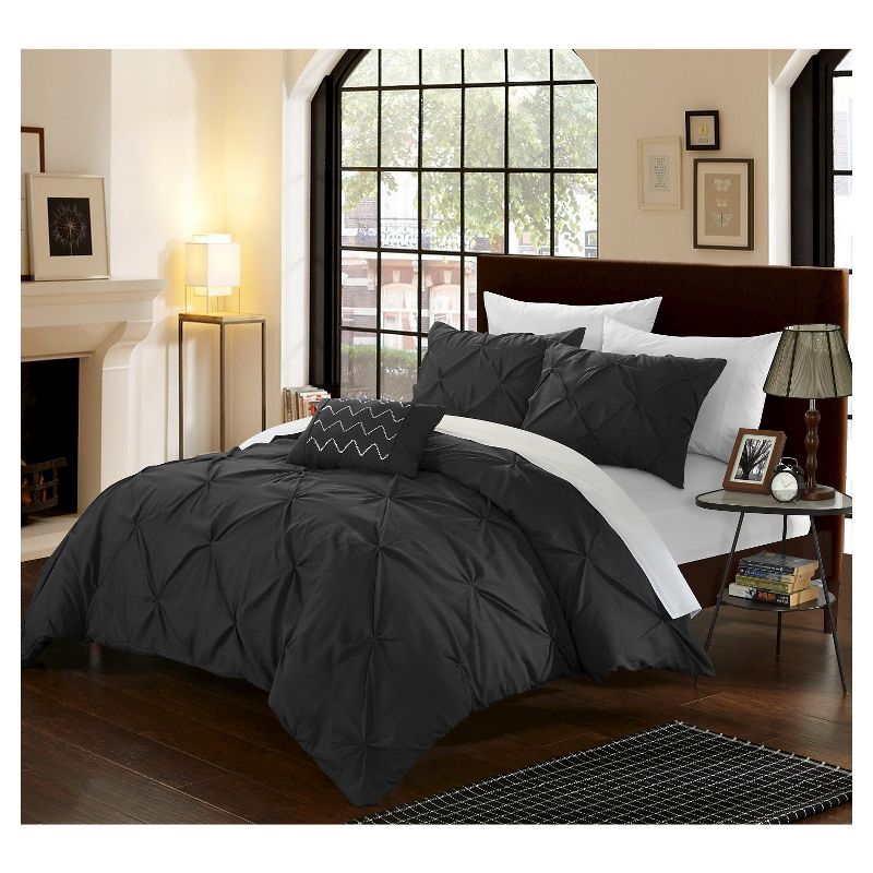 Whitley Pinch Pleated & Ruffled 8 Piece Duvet Cover Set - Chic Home Design&#153;, 3 of 9