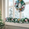 24 Inch Christmas Wreaths for Front Door,  Xmas Wreath with Snow Frosted and Pinecones for Fireplace, Table, Windows, Walls - 4 of 4