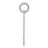 Black Bow Jewelry Sterling Silver, Jersey Collection, Large Number 0 Pendant - 2 of 4