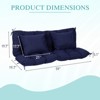 Aoodor 59" Tufted Porch Swing Cushions, Outdoor Swing Replacement Cushion 2-3 Seater with Backrest and 2 Pillows, Water and Fade Resistant - 4 of 4