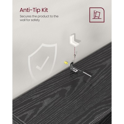 Black 6-Tier Adjustable Vertical Open Back Bookcase