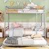 NicBex Full Over Full/Full XL Over Queen Bunk Bed with Trundle,Loft Bed with Convertible Design for Bedroom,Split Into 2 Beds,Black/White/Silver - 2 of 4