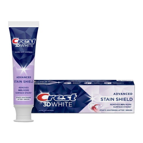 Crest 3D White Stain Shield Teeth Whitening Toothpaste, 3.8 oz