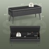 Storage Ottoman Bench, Mid-Century Modern Entryway Bedroom Bench - 2 of 4