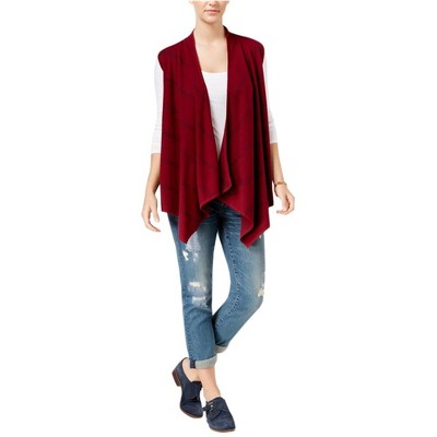 Tommy Hilfiger Womens Harper Draped Cardigan Sweater