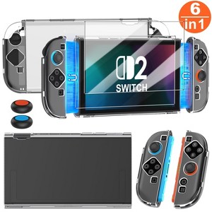 Beboncool 6 in 1 Transparent Case for Nintendo Switch 2 Ultra Thin Design - 1 of 4