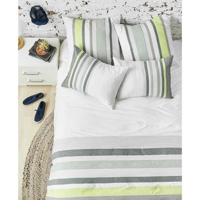 Jones 26" x 26" Cotton Euro Sham with Stripes