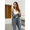 Women's Fall Long Sleeve Knit Sweater Cardigan Casual Summer Loose Fit Sweater Jacket Shirt Top - 2 of 4