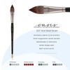 New York Central Oasis Synthetic Brush - Pointed Oval Wash - Handmade in Germany, Professional Watercolor Brushes with Ergonomic Handle, Soft, - 2 of 4