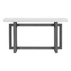 PAGED Minimalist Concrete Texture Console Table with Pine Wood Legs, Extra Long Entryway Table, Entryway Sofa Side Table for Hallway, Foyer - 4 of 4