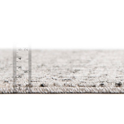 Gray Tufted Synthetic Reversible 4' x 6' Rectangular Rug