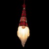 Northlight 9" LED Lighted Red Plaid Gnome Christmas Ornament - 4 of 4