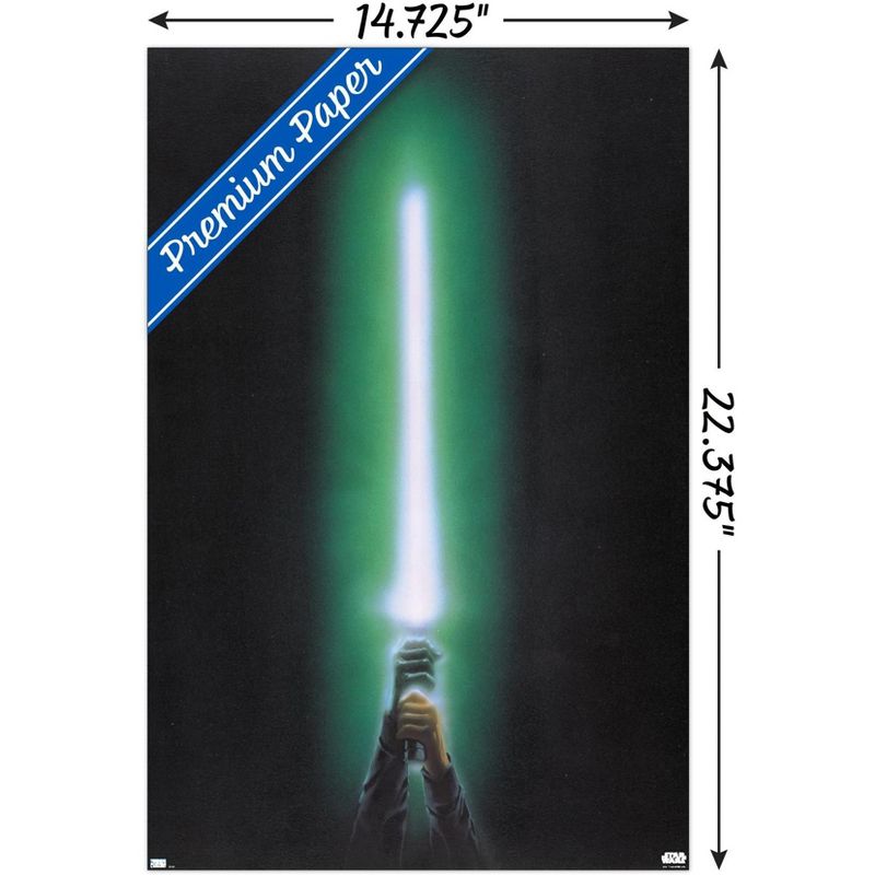 Trends International Star Wars: Original Trilogy - Green Lightsaber Unframed Wall Poster Prints, 3 of 7