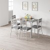Dining Table for 4, Small Table and Chairs Set of 4, Square Dinette Set for 4, Dinner Table Set, 5 Piece Kitchen & Dining Room Sets - 3 of 4