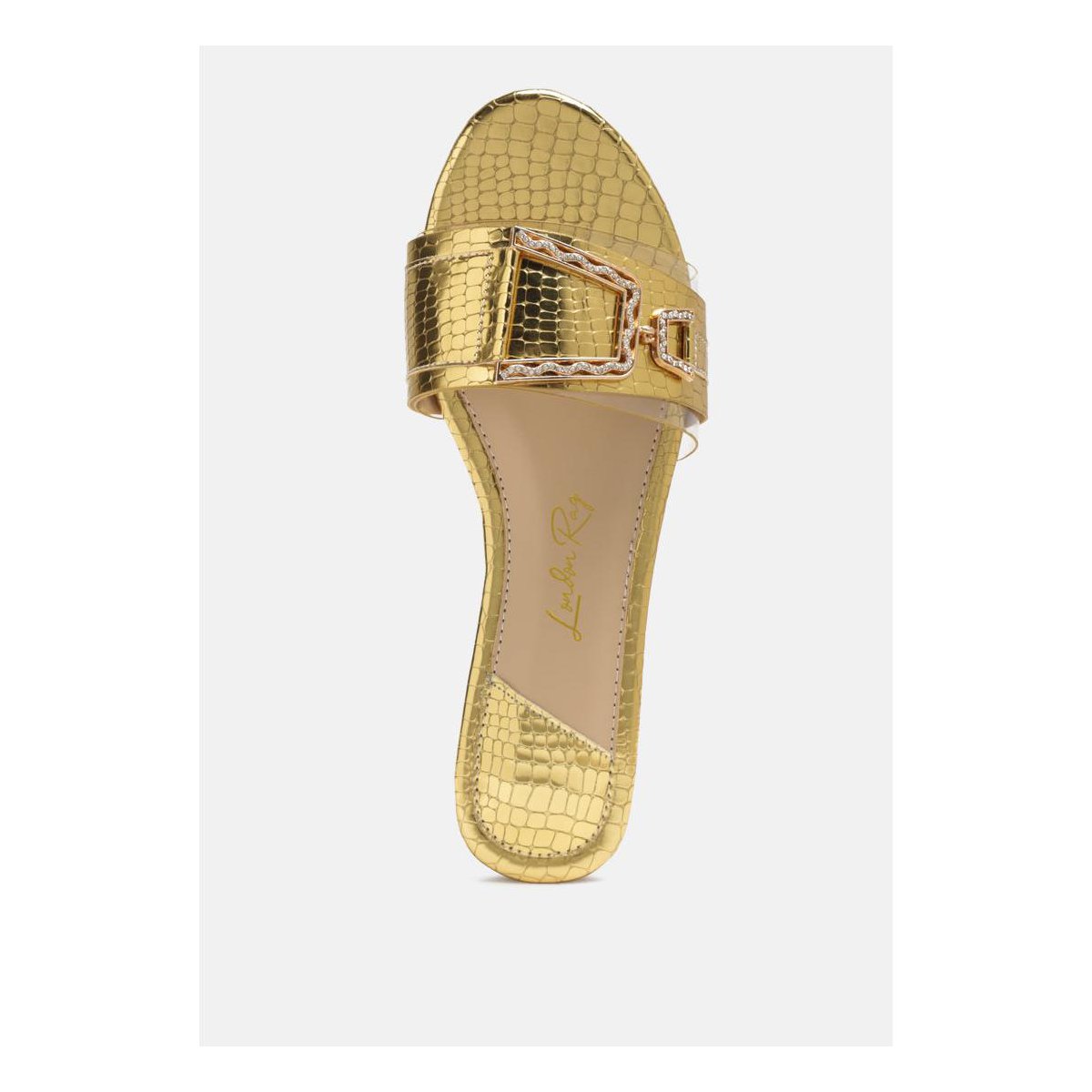 Обувь London Rag Womens Brillo Jewel Croc Flats 6 — фото 4