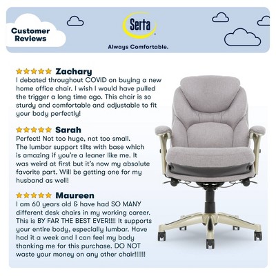 Light Gray Fabric Executive Ergonomic Swivel Chair with Adjustable Arms
