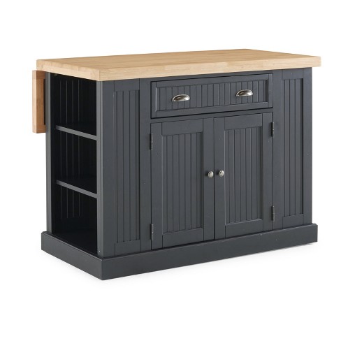 Nantucket Solid Wood Top Kitchen Island Black Home Styles Target