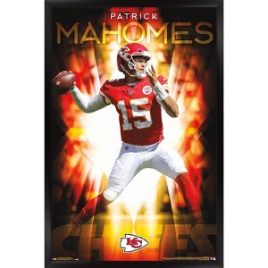 Trends International NFL Kansas City Chiefs - Patrick Mahomes II 18 Framed Wall Poster Prints - 1 of 4