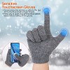 NPolar Winter Knitted Hat Scarf Gloves 3Pcs Winter Warm Beanie and Touch Screen Gloves Scarf Set for Men Women - 3 of 4
