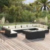 vidaXL Garden Lounge Set Black, Cream - 2 of 4