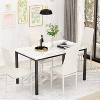 Hooseng 5-Piece Dining Room Table and Chairs Set for 4, Kitchen Table Set with Faux Marble Table & 4 PU Leather Chairs for Apartment - 2 of 4