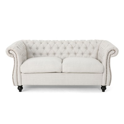 NicBex 61.75 Inch Buttons Tufted Couch Loveseat Sofa with Rolled Armrests for Living Room,Small Space,Apartment