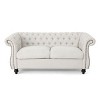 NicBex 61.8 Inch Loveseat,Modern Chesterfield Fabric Loveseat Sofa with Nailhead Accents,Upholstered 2-Seater Couch for Living Room - 3 of 4